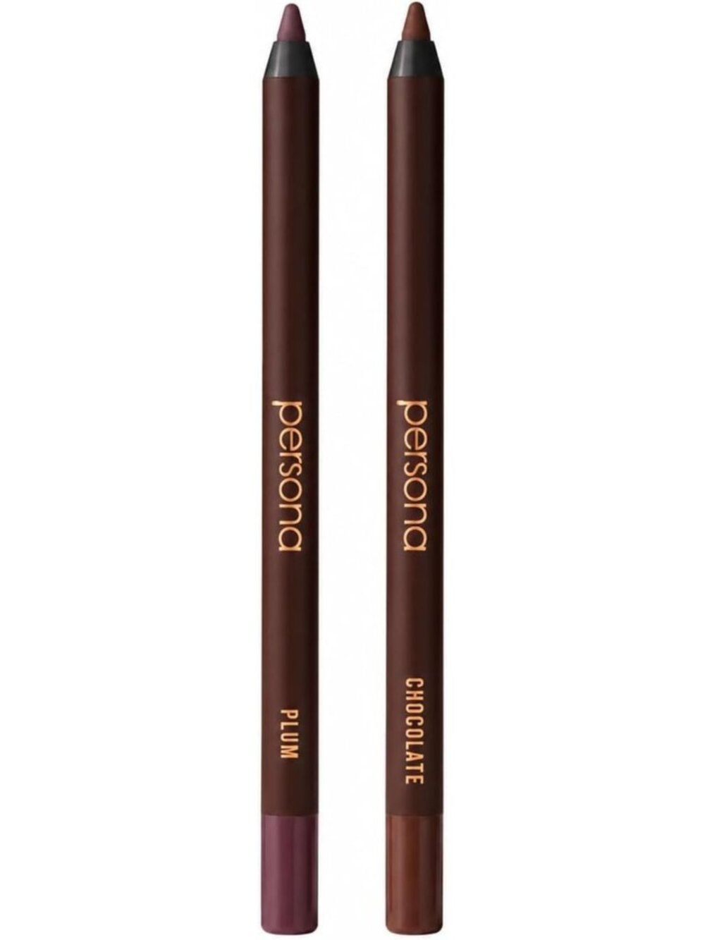 Waterproof 24HR Eyeliner Pencil Duo in Plum & Chocolate - Sharpenable Makeup